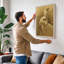 Rabbit in Profile Boho - Wrapped Canvas-1292475635-1292475636
