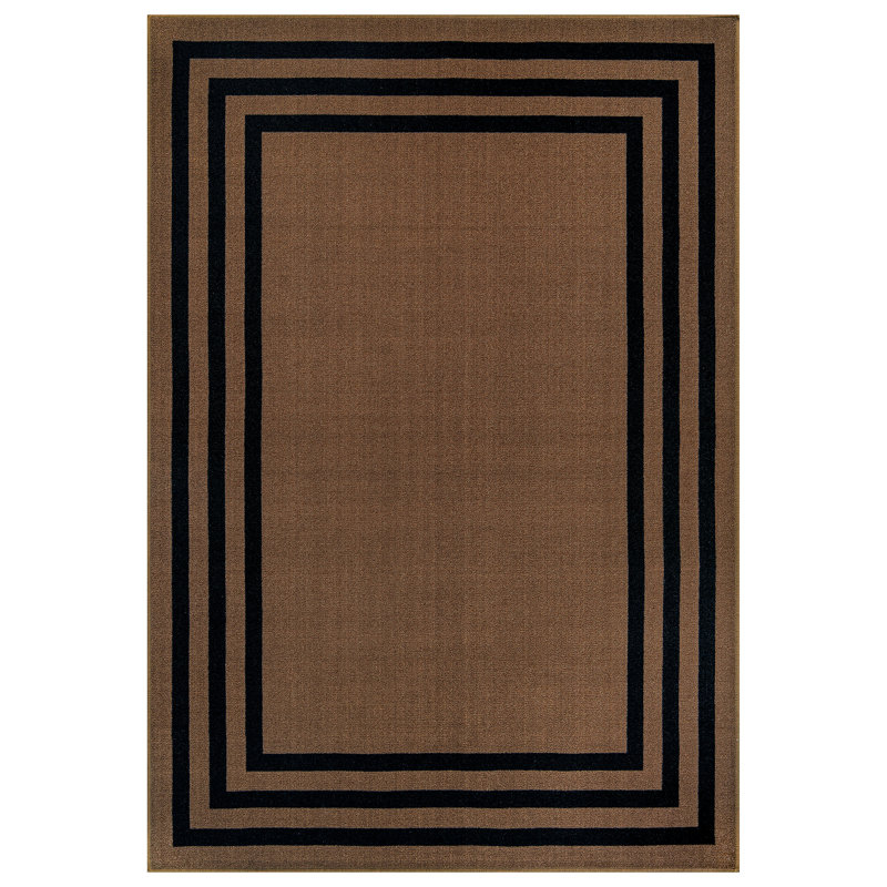 Tapis d'intérieur tissé à la machine Bolk, 3' 3" x 5', Brown