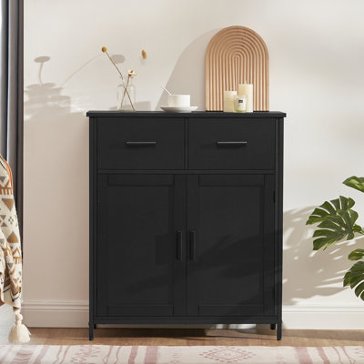 Armoire de rangement industrielle avec 2 tiroirs et 2 portes Eslie