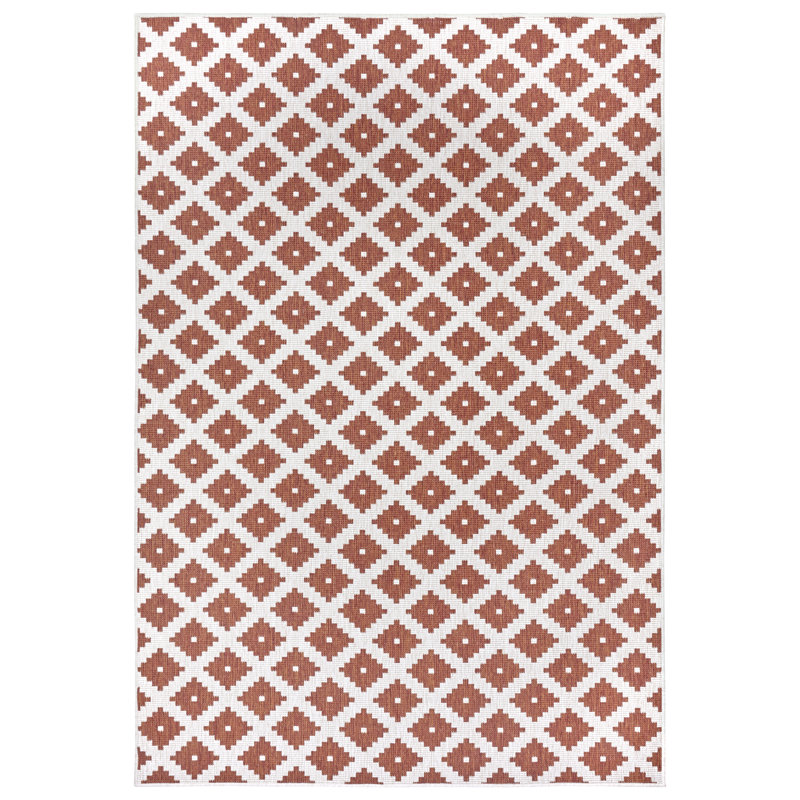 Nizza Flatweave Cayenne/Cream Rug, Rectangle 120cm x 170cm