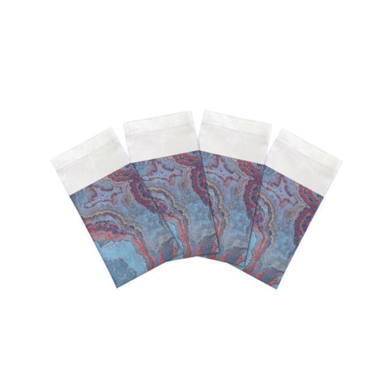 Serviettes de table en satin de coton Agate, Lava