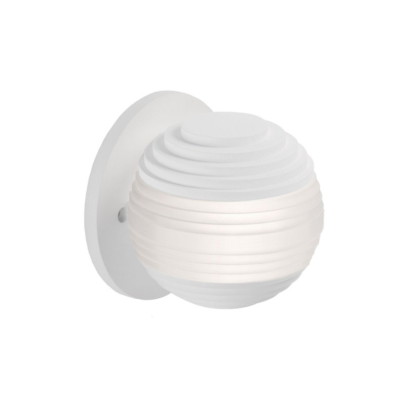 Supernova LED Flush Mounted Sconce, White, White