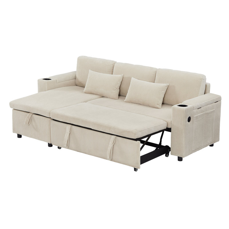 3 Seater Fabric Corner Sofa , Beige