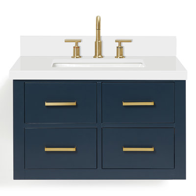 Ensemble de meuble-lavabo mural simple 31 po Macolm