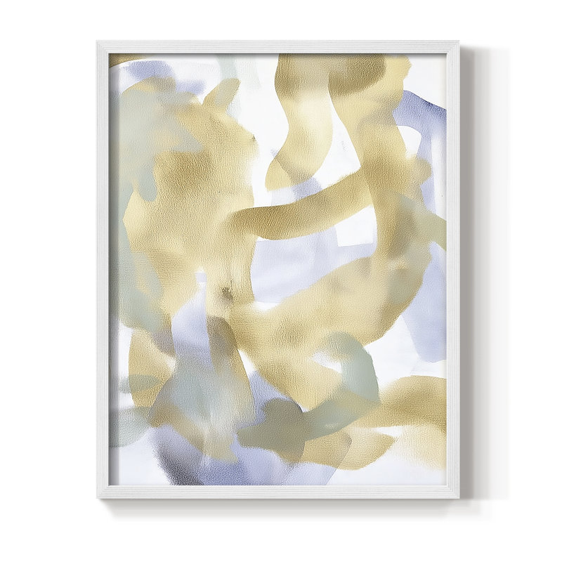Série ABSTRACT DCCXC - Impression encadrée de qualité supérieure - Prêt à être accroché - Aucun clou requis, Blanc