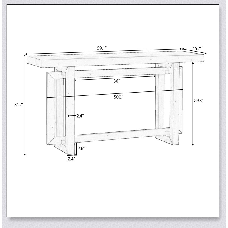 Console contemporaine avec plateau en bois, table d'entrée très longue pour hall d'entrée, couloir, salon, vestibule, couloir