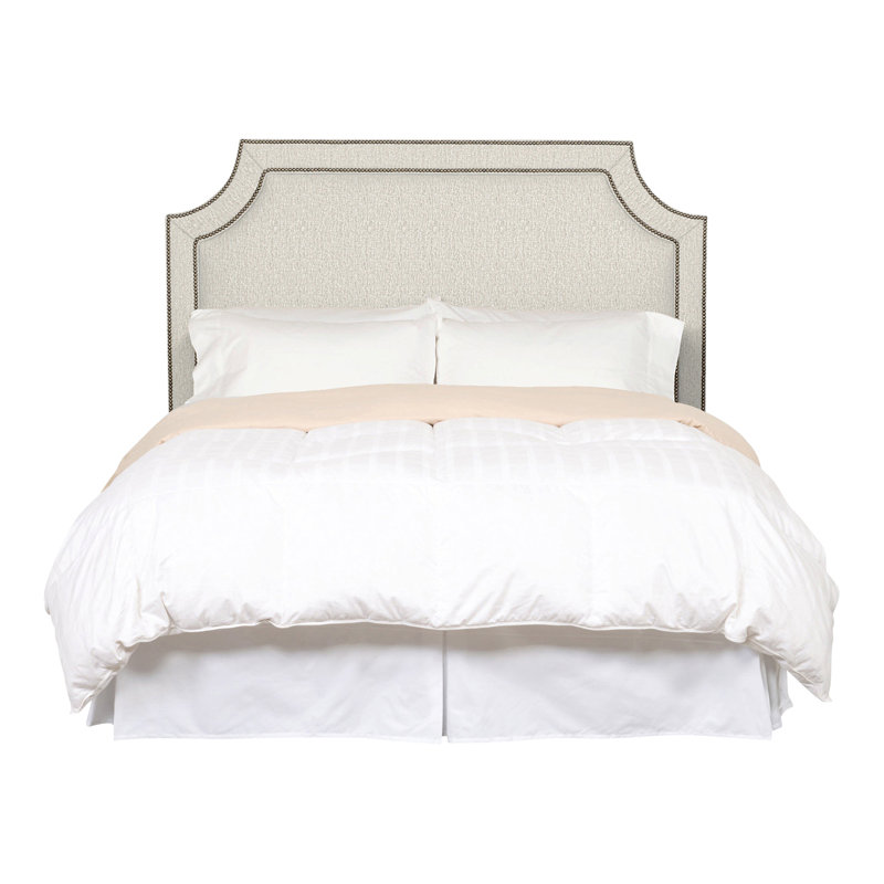 Tête de lit tapissier Audrey / Asher, Chenille Crypton® neige Nomad, Oui