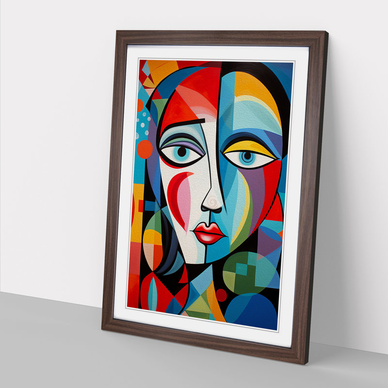 Pablo Picasso Colour Field - Framed Print, 34cm H x 25cm W x 2cm D, Walnut Framed