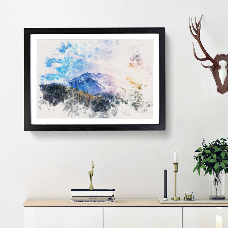 Sunlight over Canada - Picture Frame Graphic Art Print, Black Framed, 45cm H x 63cm W x 2cm D