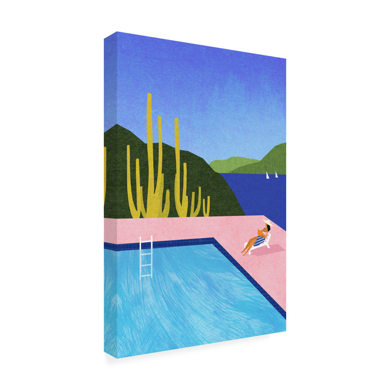 Art sur toile piscine Longwayhome, H 19 po x l 12 po x P 2 po
