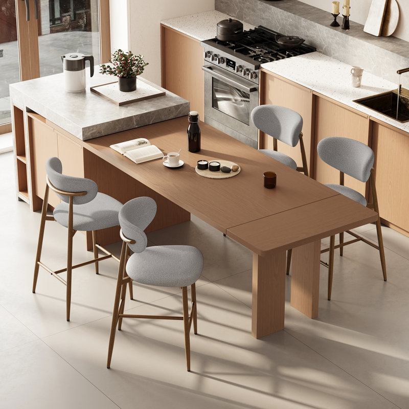 Tabouret de comptoir rembourré Westhampton, Gris, 4