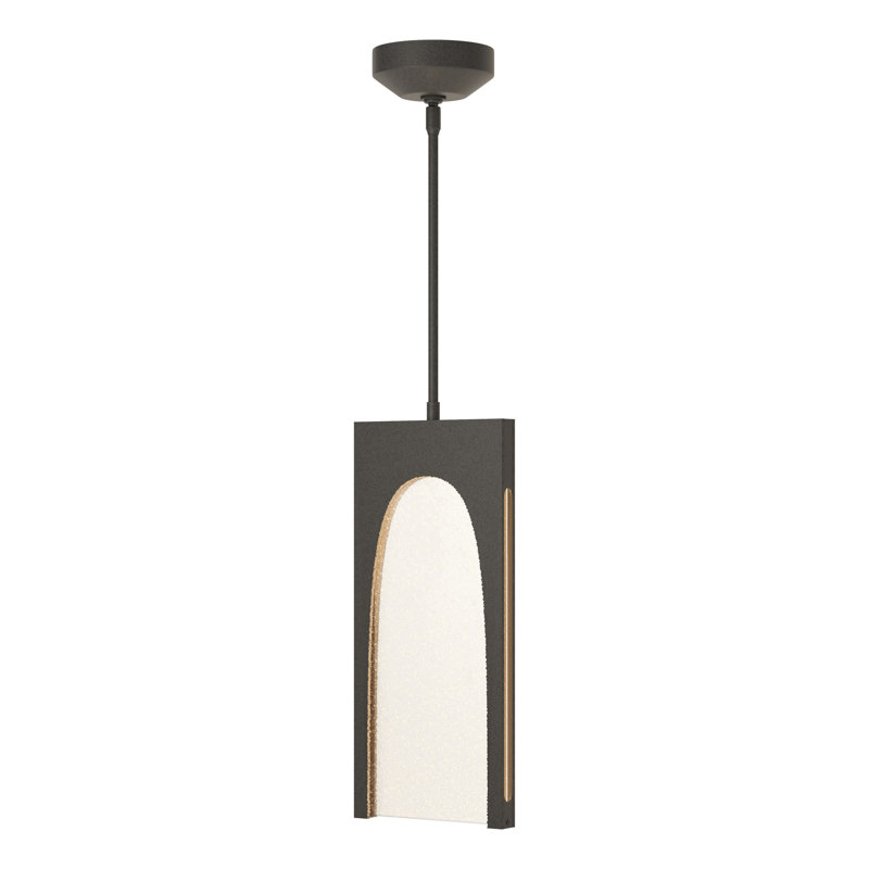 Cypress LED Single Rectangle Pendant, Natural Iron