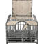 Enceinte pour chien de 46 po de hauteur - construction solide, plateau amovible, roues mobiles, cage de repos confortable pour les chiens anxieux, structure robuste, tapis en mousse facile à verrouiller et à nettoyer