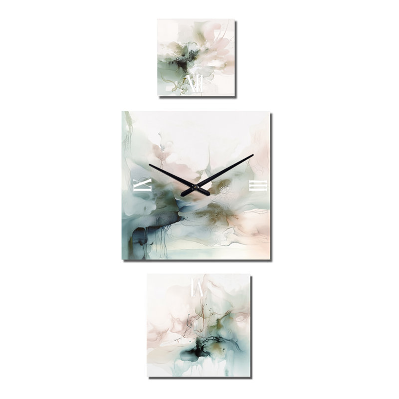 Mabilia - Horloge moderne en marbre multipanel pour décor de salon