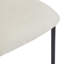Chaises de salle à manger rembourrées avec pieds en métal (ensemble de 2), beige