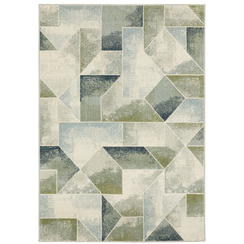 Schoeneck Geometric Indoor Rug, Rectangle 3'3" x 5'