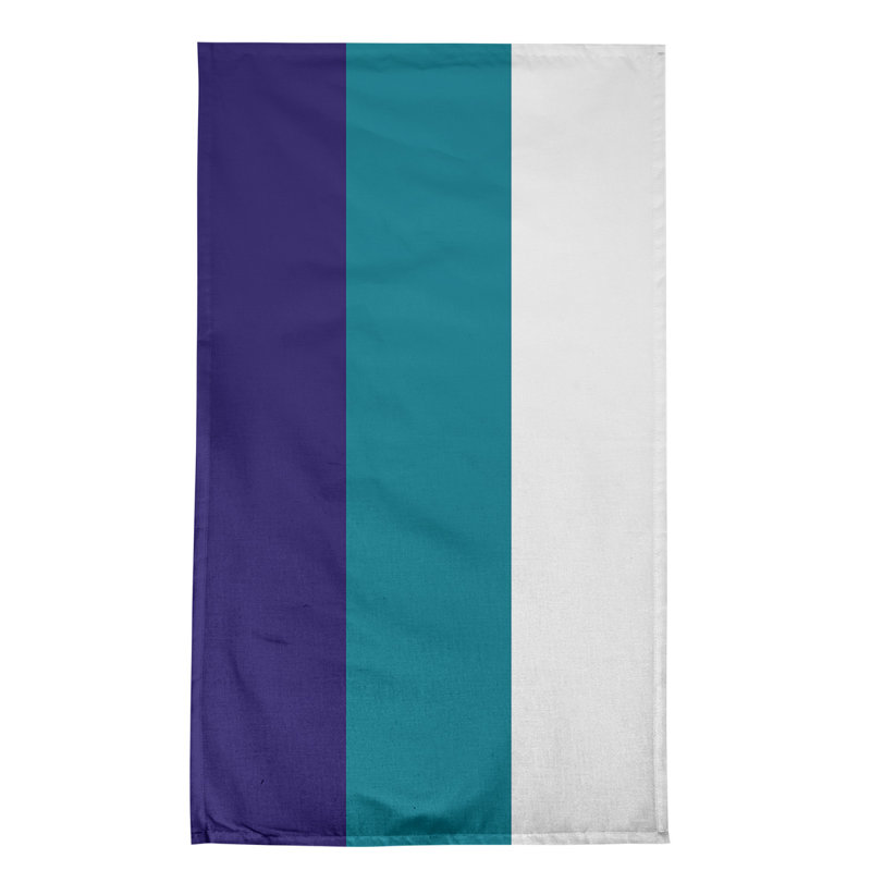 Torchon Football, Coton, Mauve foncé / bleu sarcelle / basketball blanc