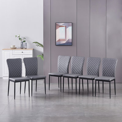 Lelania Modern Faux Leather Upholstered Dining Chairs