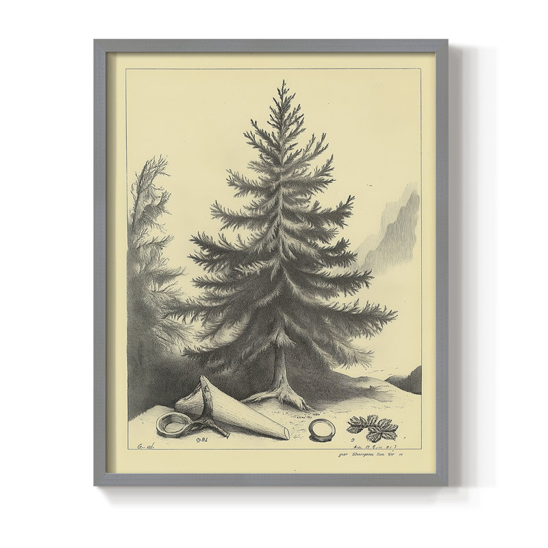 Reproduction d'art encadrée de Noël, Gris, H 30 po x l 24 po