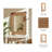 Mirror Woven Wicker Scalloped Edge Coastal Casual Wall Decor For Home Office Bedroom Living Room - 44" Tan