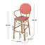 Tabourets de bar d'extérieur en osier et aluminium, ensemble de 2-113952738
