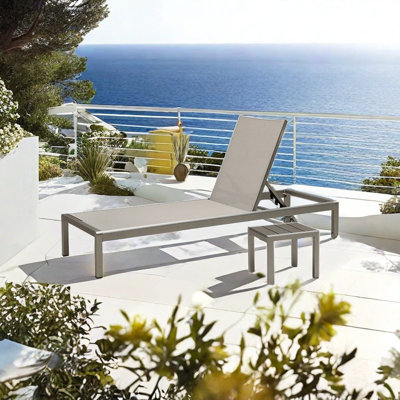 Rakiura Outdoor Chaise Lounge Set with Table
