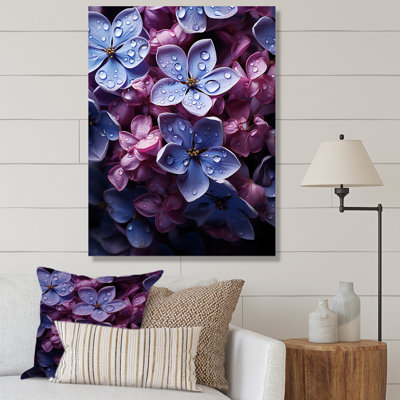 Lilas clair de lune chuchotant charme - lilas mur art salon