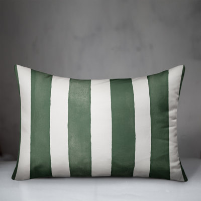 Watercolor Stripe 17 Outdoor Rectangular Pillow Cover & Insert