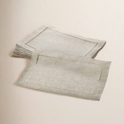 Cowen Hemstitched 20" Linen Placemat