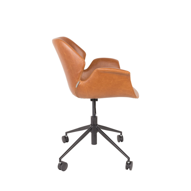 Nikki Swivel Task Chair, Brown
