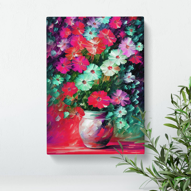Vase Of Flowers No.2 - Wall Art, Wrapped Canvas, 50cm H x 35cm W x 3cm D, No Matte