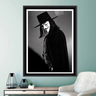 «V for Vendetta», art mural sur toile pour le salon - Citation célèbre