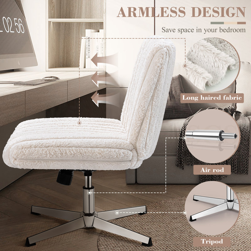 Huba Wide Seat Leisure Office Chair Cross Legs No Wheels