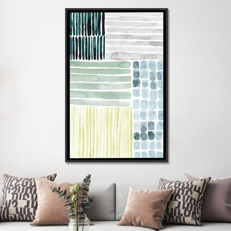 « satellite abstract i », impression sur toile, H 26 po x l 18 po x P 1,5 po, Toile avec cadre noir, Pas de tapis