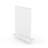 5X7" Clear Polystyrene Sign Holder Picture Frame Photo Menu Holder Countertop Display Rack 11193-3-5X7 Peel Off Protective Film (White) Before Use.