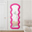 Miroir de plancher en flanelle rose pleine longueur pour suspendre ou contre le mur une chambre à coucher-90536873