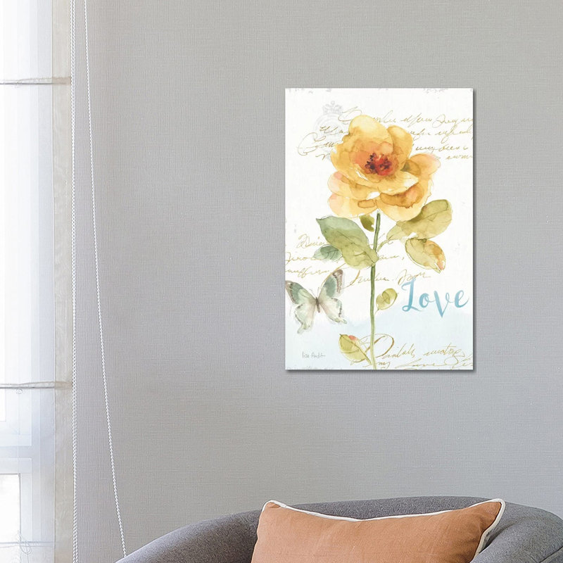 Rainbow Seeds Floral VIII Love by Lisa Audit - Wrapped Canvas Painting