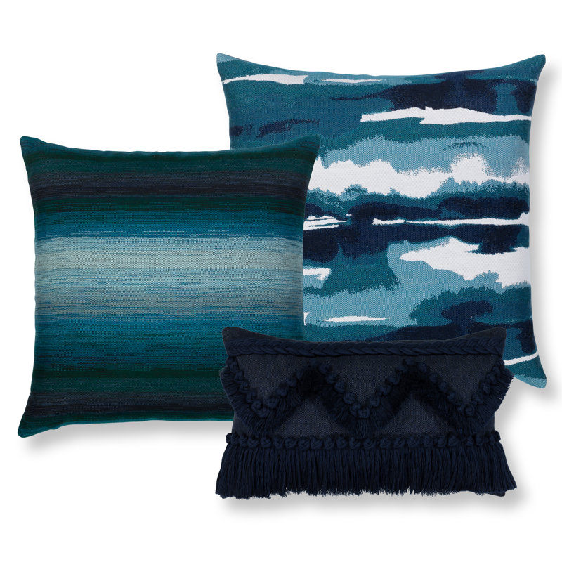 Tavarua Outdoor Rectangular Sunbrella® Pillow Cover & Insert, Indigo