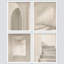 Mid-Century neutre, impression encadrée 4 pièces-90605144-90605147