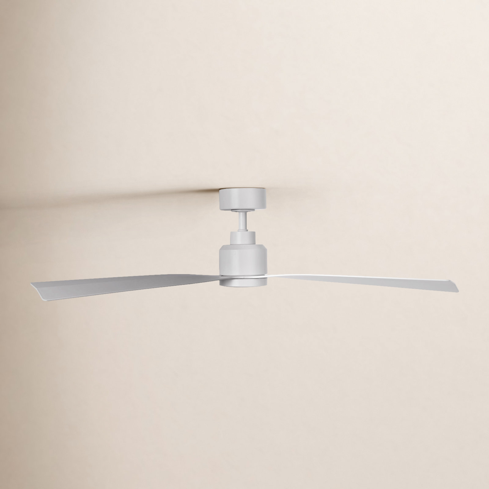 52" Smart Ceiling Fan with Light Kit, With Light Kit, Matte White