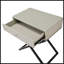 Table de chevet avec plateau en verre Taupe-308497746
