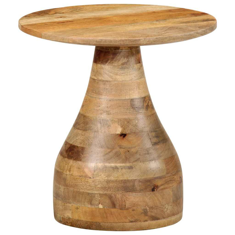 Side Table Diameter40x40 Cm Solid Wood Mango, Brown