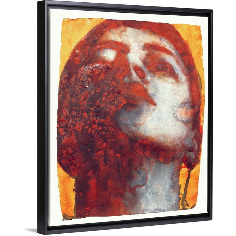 «Head, 2000» par Graham Dean, reproduction sur toile, H 32 po x l 26 po x P 1,75 po, Cadre noir