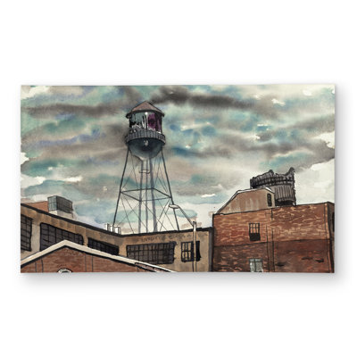 Water Tower in Williamsburg - Outdoor Area Rug for Home Decor