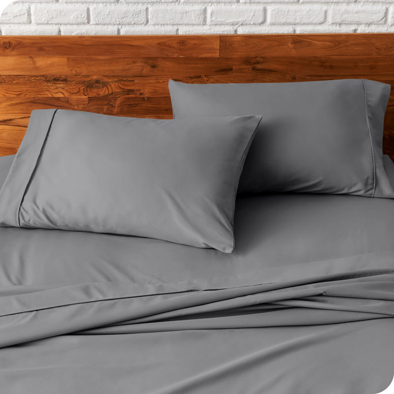Gray Ultra-Soft Microfiber Standard Pillowcase Set