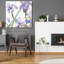 «Irises» par Sheila Golden, art mural en verre acrylique, 12 po x 12 po-1145545