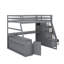 Lit mezzanine double avec tiroirs et bureau-33994213-33994235
