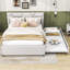 Lit plateforme tapissier avec lit gigogne simple et tête de lit-653591831-653591829