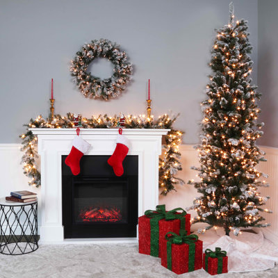 Snowy Sheffield 90' Lighted Spruce Christmas Tree with Realistic Needles