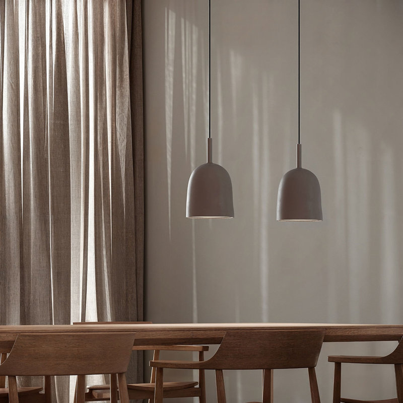 Vessel Pendant Light, Smoke, 18.5'' H x 9'' W x 9'' D, Black